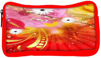 

Snoogg Eco Friendly Canvas Fantasy Flowers Background Student Pen Pencil Case Coin Purse Pouch Cosmetic Makeup Bag (RED) Pouch(Multicolor)