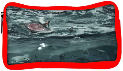 

Snoogg Eco Friendly Canvas Sharks Designer Student Pen Pencil Case Coin Purse Pouch Cosmetic Makeup Bag (RED) Pouch(Multicolor)