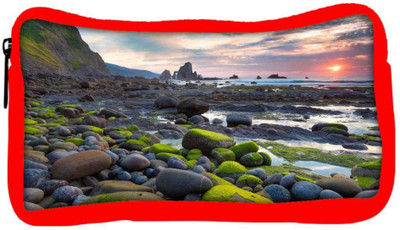 

Snoogg Eco Friendly Canvas Green Pebble Stone Designer Student Pen Pencil Case Coin Purse Pouch Cosmetic Makeup Bag (RED) Pouch(Multicolor)