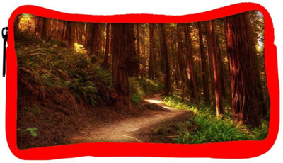 

Snoogg Eco Friendly Canvas Red Forest Designer Student Pen Pencil Case Coin Purse Pouch Cosmetic Makeup Bag (RED) Pouch(Multicolor)