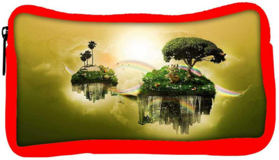 

Snoogg Eco Friendly Canvas Floating Earth Designer Student Pen Pencil Case Coin Purse Pouch Cosmetic Makeup Bag (RED) Pouch(Multicolor)