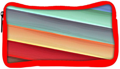 

Snoogg Eco Friendly Canvas Light Color Strips Designer Student Pen Pencil Case Coin Purse Pouch Cosmetic Makeup Bag (RED) Pouch(Multicolor)