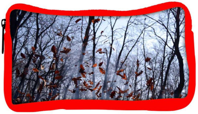 

Snoogg Eco Friendly Canvas Falling Dry Leaves Designer Student Pen Pencil Case Coin Purse Pouch Cosmetic Makeup Bag (RED) Pouch(Multicolor)