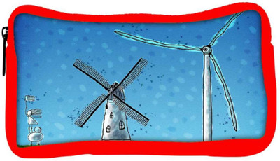 

Snoogg Eco Friendly Canvas Windmill Designer Student Pen Pencil Case Coin Purse Pouch Cosmetic Makeup Bag (RED) Pouch(Multicolor)