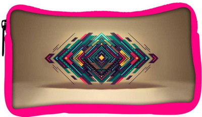 

Snoogg Eco Friendly Canvas Diamond Shape Abstract Designer Student Pen Pencil Case Coin Purse Pouch Cosmetic Makeup Bag (PINK) Pouch(Multicolor)