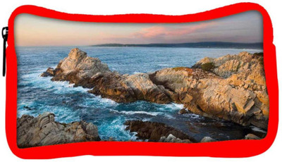 

Snoogg Eco Friendly Canvas Waves Hitting The Mountain Designer Student Pen Pencil Case Coin Purse Pouch Cosmetic Makeup Bag (RED) Pouch(Multicolor)