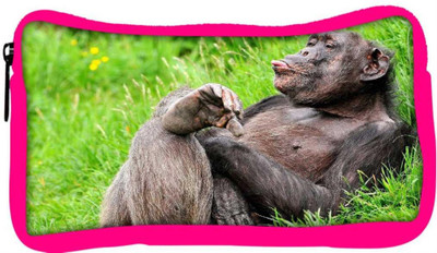 

Snoogg Eco Friendly Canvas Teasing Chimpanese Designer Student Pen Pencil Case Coin Purse Pouch Cosmetic Makeup Bag (PINK) Pouch(Multicolor)