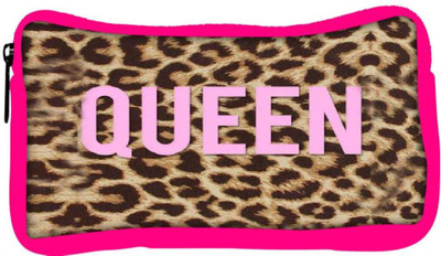 

Snoogg Eco Friendly Canvas Queen Leopard Print Student Pen Pencil Case Coin Purse Pouch Cosmetic Makeup Bag (PINK) Pouch(Multicolor)