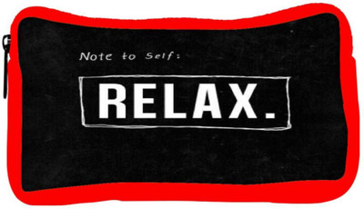 

Snoogg Eco Friendly Canvas Note To Self : Relax Student Pen Pencil Case Coin Purse Pouch Cosmetic Makeup Bag (RED) Pouch(Multicolor)