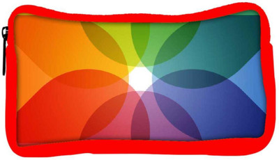 

Snoogg Eco Friendly Canvas Pattern Student Pen Pencil Case Coin Purse Pouch Cosmetic Makeup Bag (RED) Pouch(Multicolor)