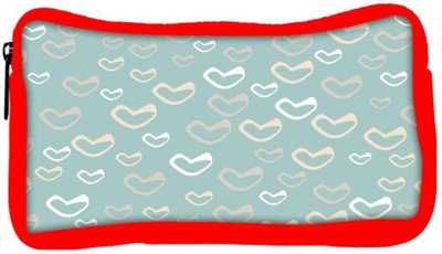 

Snoogg Eco Friendly Canvas Small Hearts Green Pattern Designer Student Pen Pencil Case Coin Purse Pouch Cosmetic Makeup Bag (RED) Pouch(Multicolor)