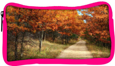 

Snoogg Eco Friendly Canvas Small Path Through The Forest Designer Student Pen Pencil Case Coin Purse Pouch Cosmetic Makeup Bag (PINK) Pouch(Multicolor)