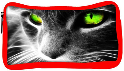 

Snoogg Eco Friendly Canvas Neon Eyes Designer Student Pen Pencil Case Coin Purse Pouch Cosmetic Makeup Bag (RED) Pouch(Multicolor)