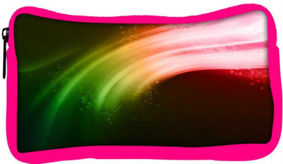 

Snoogg Eco Friendly Canvas Multicolor Strips Designer Student Pen Pencil Case Coin Purse Pouch Cosmetic Makeup Bag (PINK) Pouch(Multicolor)