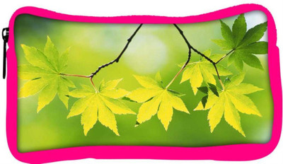 

Snoogg Eco Friendly Canvas Neem Leaves Designer Student Pen Pencil Case Coin Purse Pouch Cosmetic Makeup Bag (PINK) Pouch(Multicolor)