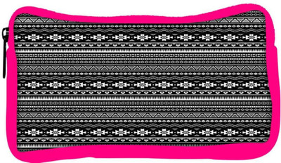 

Snoogg Eco Friendly Canvas Black And White Aztec Student Pen Pencil Case Coin Purse Pouch Cosmetic Makeup Bag (PINK) Pouch(Multicolor)
