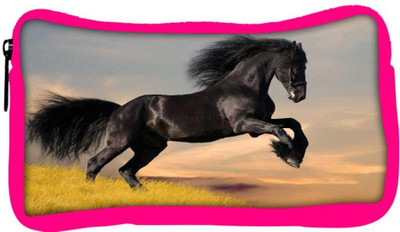 

Snoogg Eco Friendly Canvas Jumping Black Horse Designer Student Pen Pencil Case Coin Purse Pouch Cosmetic Makeup Bag (PINK) Pouch(Multicolor)