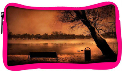 

Snoogg Eco Friendly Canvas Evening Lake View Designer Student Pen Pencil Case Coin Purse Pouch Cosmetic Makeup Bag (PINK) Pouch(Multicolor)