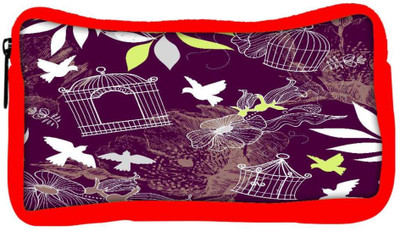 

Snoogg Eco Friendly Canvas Birds And Bird Cages Seamless Pattern Student Pen Pencil Case Coin Purse Pouch Cosmetic Makeup Bag (RED) Pouch(Multicolor)