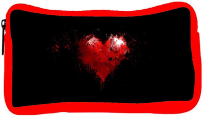 

Snoogg Eco Friendly Canvas Broken Heart Designer Student Pen Pencil Case Coin Purse Pouch Cosmetic Makeup Bag (RED) Pouch(Multicolor)