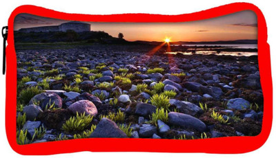 

Snoogg Eco Friendly Canvas Sunset On The Rocky Shore Designer Student Pen Pencil Case Coin Purse Pouch Cosmetic Makeup Bag (RED) Pouch(Multicolor)