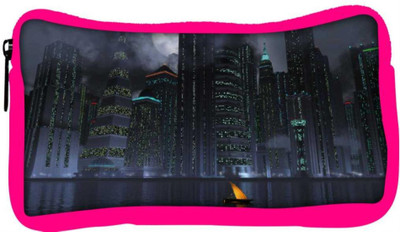 

Snoogg Eco Friendly Canvas Black City Designer Student Pen Pencil Case Coin Purse Pouch Cosmetic Makeup Bag (PINK) Pouch(Multicolor)