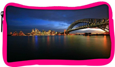 

Snoogg Eco Friendly Canvas Colorful Citylights Designer Student Pen Pencil Case Coin Purse Pouch Cosmetic Makeup Bag (PINK) Pouch(Multicolor)