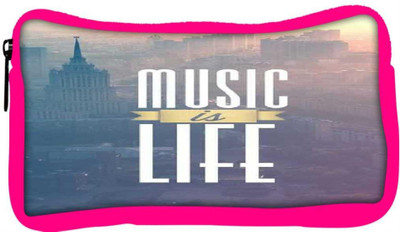 

Snoogg Eco Friendly Canvas Music Is Life Student Pen Pencil Case Coin Purse Pouch Cosmetic Makeup Bag (PINK) Pouch(Multicolor)