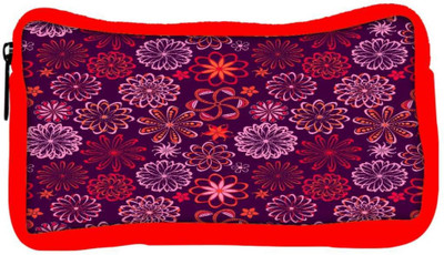 

Snoogg Eco Friendly Canvas Floral Seamless Pattern Student Pen Pencil Case Coin Purse Pouch Cosmetic Makeup Bag (RED) Pouch(Multicolor)