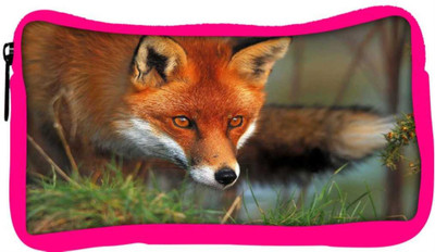 

Snoogg Eco Friendly Canvas Watching Fox Designer Student Pen Pencil Case Coin Purse Pouch Cosmetic Makeup Bag (PINK) Pouch(Multicolor)