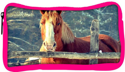

Snoogg Eco Friendly Canvas Abstract Horse Designer Student Pen Pencil Case Coin Purse Pouch Cosmetic Makeup Bag (PINK) Pouch(Multicolor)