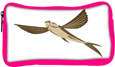 

Snoogg Eco Friendly Canvas Flying Fish Retro Style Student Pen Pencil Case Coin Purse Pouch Cosmetic Makeup Bag (PINK) Pouch(Multicolor)