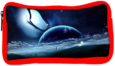 

Snoogg Eco Friendly Canvas Abstract Neon Earth Designer Student Pen Pencil Case Coin Purse Pouch Cosmetic Makeup Bag (RED) Pouch(Multicolor)