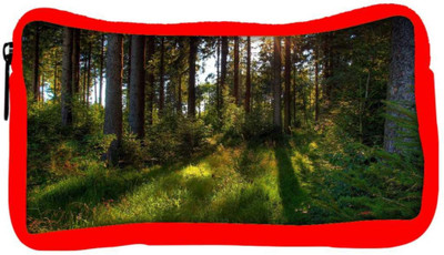 

Snoogg Eco Friendly Canvas No Way Forest Designer Student Pen Pencil Case Coin Purse Pouch Cosmetic Makeup Bag (RED) Pouch(Multicolor)