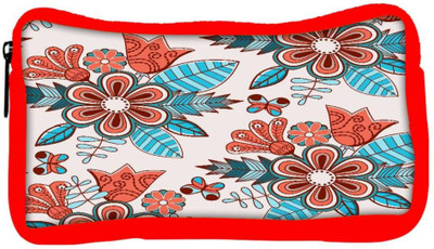 

Snoogg Eco Friendly Canvas Abstract Floral Background Student Pen Pencil Case Coin Purse Pouch Cosmetic Makeup Bag (RED) Pouch(Multicolor)