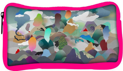 

Snoogg Eco Friendly Canvas Paper Ring Of Fire Designer Student Pen Pencil Case Coin Purse Pouch Cosmetic Makeup Bag (PINK) Pouch(Multicolor)