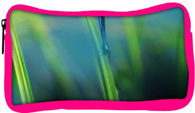 

Snoogg Eco Friendly Canvas Blue Dragonfly Designer Student Pen Pencil Case Coin Purse Pouch Cosmetic Makeup Bag (PINK) Pouch(Multicolor)