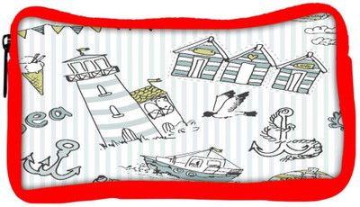 

Snoogg Eco Friendly Canvas Lite Blue Beach Side Designer Student Pen Pencil Case Coin Purse Pouch Cosmetic Makeup Bag (RED) Pouch(Multicolor)