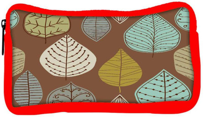 

Snoogg Eco Friendly Canvas Colorful Leaves Brown Designer Student Pen Pencil Case Coin Purse Pouch Cosmetic Makeup Bag (RED) Pouch(Multicolor)
