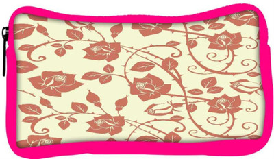 

Snoogg Eco Friendly Canvas Cream Roses And Leaves Designer Student Pen Pencil Case Coin Purse Pouch Cosmetic Makeup Bag (PINK) Pouch(Multicolor)