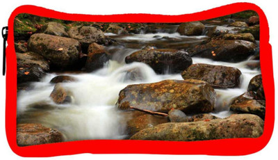 

Snoogg Eco Friendly Canvas White Water And Brown Stone Designer Student Pen Pencil Case Coin Purse Pouch Cosmetic Makeup Bag (RED) Pouch(Multicolor)