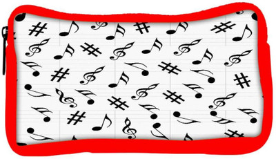 

Snoogg Eco Friendly Canvas Black Music Designer Student Pen Pencil Case Coin Purse Pouch Cosmetic Makeup Bag (RED) Pouch(Multicolor)