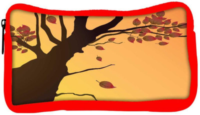 

Snoogg Eco Friendly Canvas Floral Illustration Student Pen Pencil Case Coin Purse Pouch Cosmetic Makeup Bag (RED) Pouch(Multicolor)