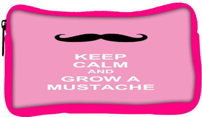 

Snoogg Eco Friendly Canvas Keep Calm And Grow A Mustache Student Pen Pencil Case Coin Purse Pouch Cosmetic Makeup Bag (PINK) Pouch(Multicolor)