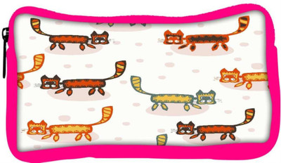 

Snoogg Eco Friendly Canvas Cat Pattern Designer Student Pen Pencil Case Coin Purse Pouch Cosmetic Makeup Bag (PINK) Pouch(Multicolor)