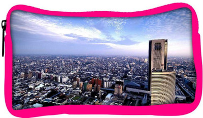 

Snoogg Eco Friendly Canvas Abstract Big City Designer Student Pen Pencil Case Coin Purse Pouch Cosmetic Makeup Bag (PINK) Pouch(Multicolor)