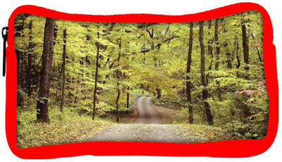 

Snoogg Eco Friendly Canvas Roads In Forest Designer Student Pen Pencil Case Coin Purse Pouch Cosmetic Makeup Bag (RED) Pouch(Multicolor)