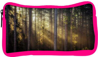

Snoogg Eco Friendly Canvas Sunlight In Forest Designer Student Pen Pencil Case Coin Purse Pouch Cosmetic Makeup Bag (PINK) Pouch(Multicolor)