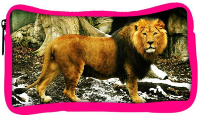 

Snoogg Eco Friendly Canvas Lion Designer Student Pen Pencil Case Coin Purse Pouch Cosmetic Makeup Bag (PINK) Pouch(Multicolor)