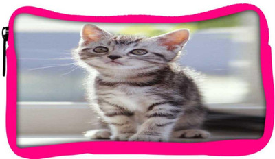 

Snoogg Eco Friendly Canvas Lover Kitty Student Pen Pencil Case Coin Purse Pouch Cosmetic Makeup Bag (PINK) Pouch(Multicolor)